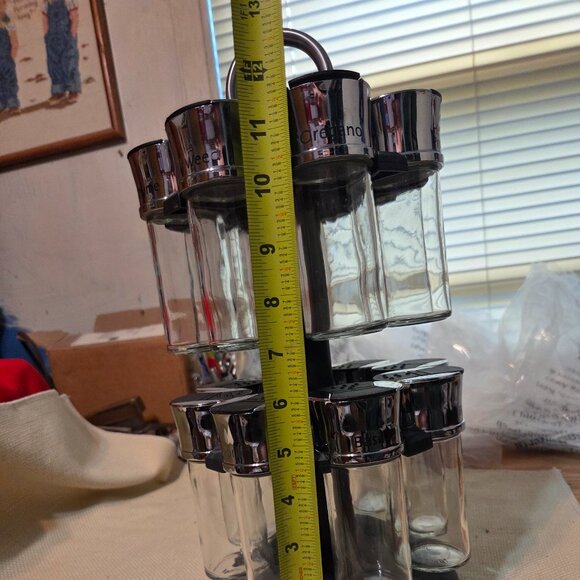 Spice Rack with 16 Jars, metal rotating carousel - Picture 4 of 4